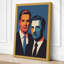 Two Men in Formal Attire Pop Art 1 Piece Wrapped Canvas Wall Art-1360521282-1360521287