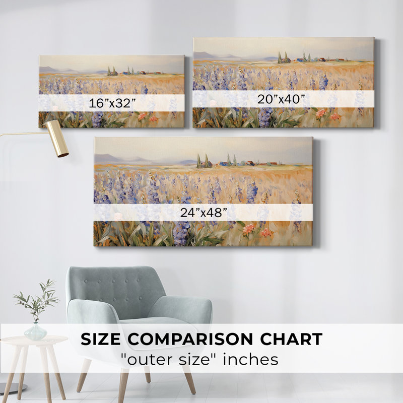 Botanical Series-CECXVI- Toile tendue avec châssis - Prêt à accrocher, H 16 po x l 32 po