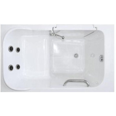 Baignoire de trempage à porte en fibre de verre 48 po x 28 po avec robinet