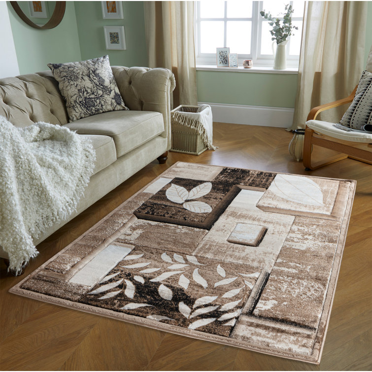 Tapis brun / crème Em