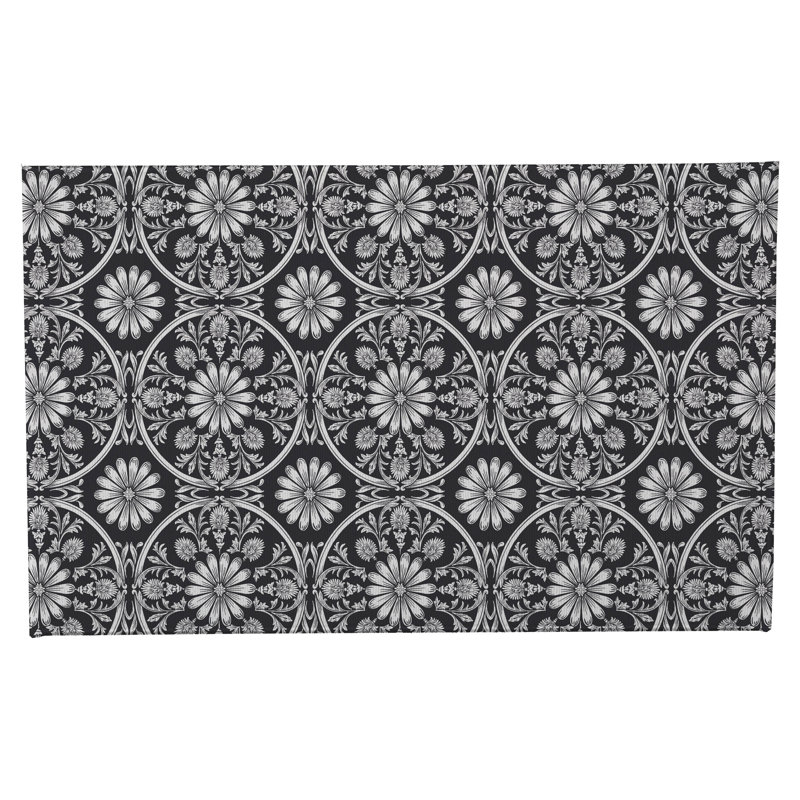 Daisy Tile Non-Skid Bath Mat, Single - 24" L x 17" W, Charcoal