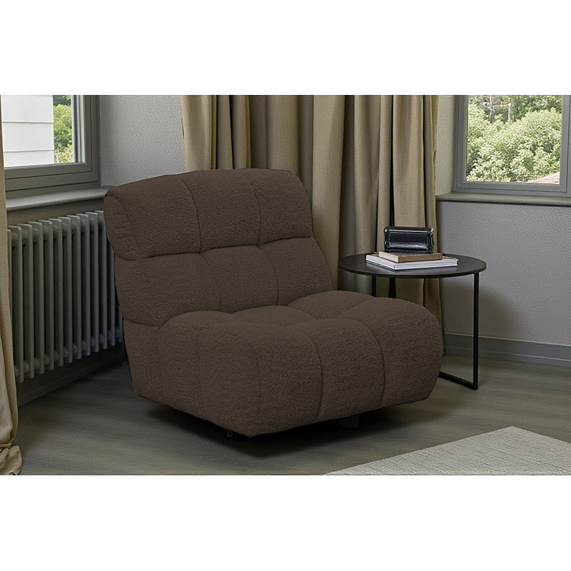 Upholstered Swivel Accent Chair, Light Brown
