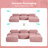 Anwen 5-Piece Modular Corduroy Sectional With 2 Ottomans, 32D High-Resilience Sponge Sofa For Living Room-59253874