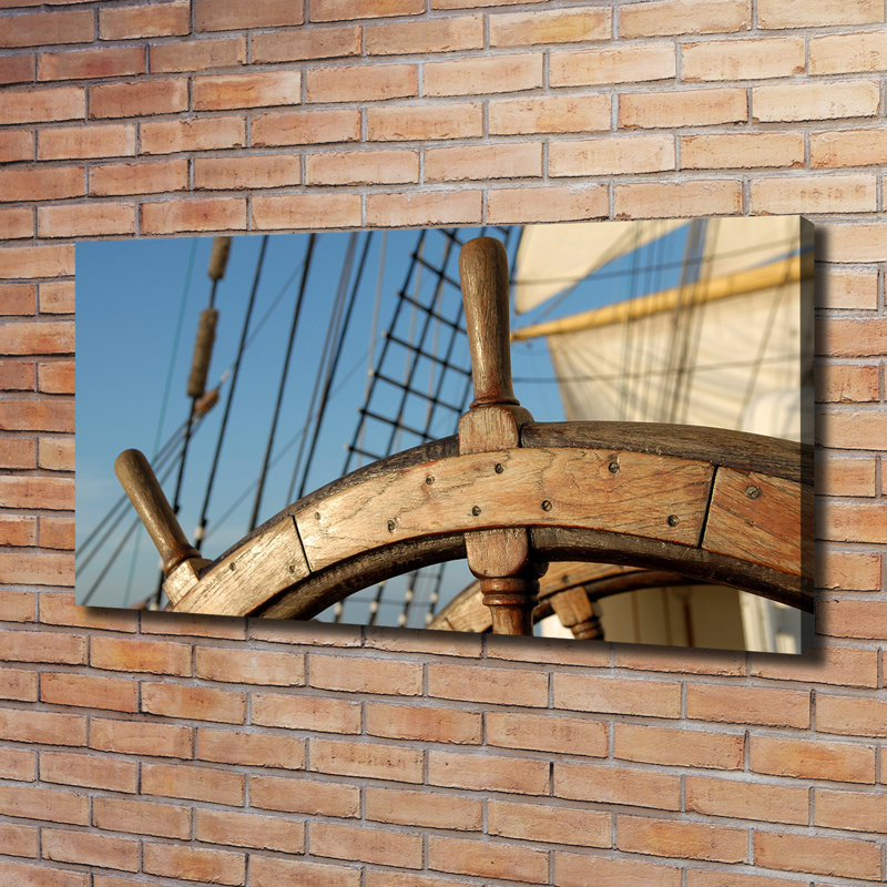 Rudder On The Yacht - Wrapped Canvas Print