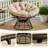 Outdoor 360° Swivel Rattan Chair With Cushion-1323286096
