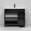Meuble-lavabo noir 36 po avec lavabo en résine SMC