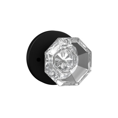 Bouton d'intimité Bravura sur une rose ronde contemporaine noire matte