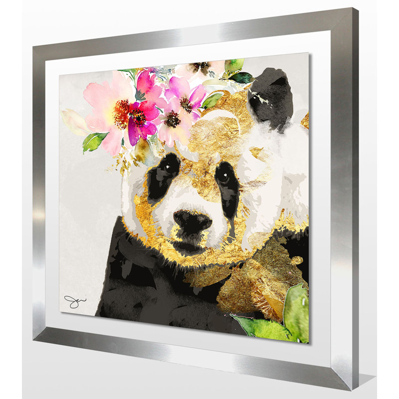«Panda», reproduction encadrée, H 33,5 po x l 33,5 po x P 0,75 po, H 39,5 po x l 39,5 po x P 0,75 po