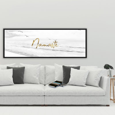 Namaste - Pattern Religion & Spirituality Framed Canvas Art