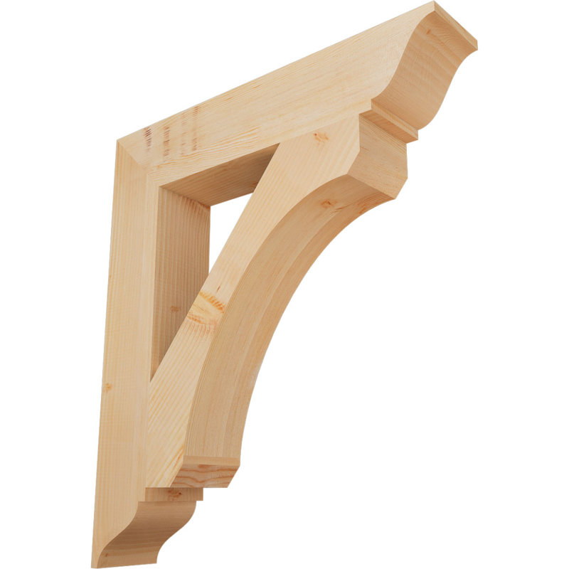 Support en bois rustique traditionnel BKTLEC01, Douglas (lisse), H 36 po x l 5,5 po x P 32 po