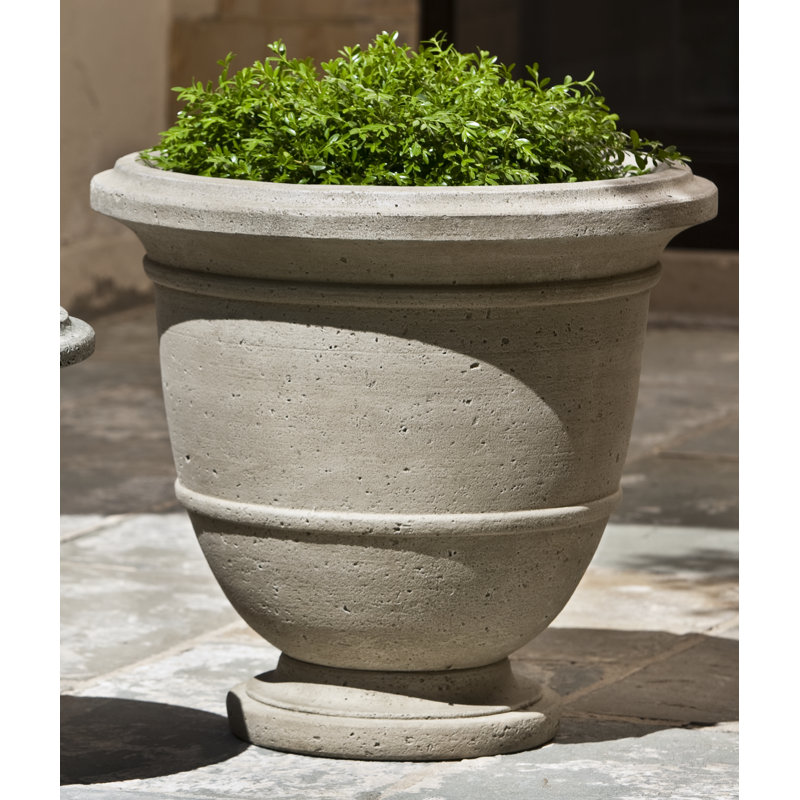 Relais Handmade Urn Planter, 21.75" H x 24" W x 24" D, Travertine