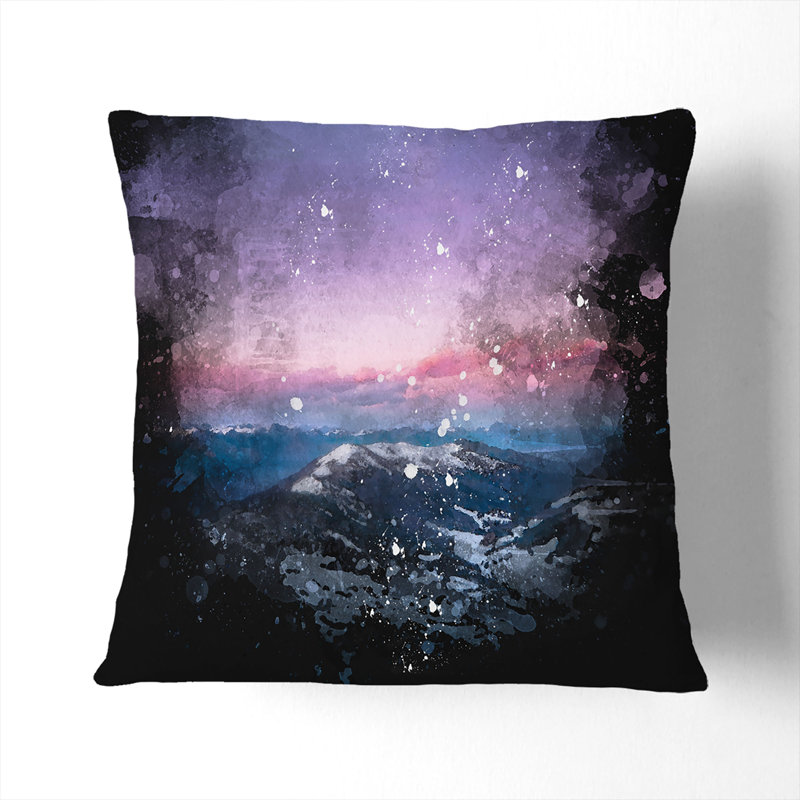 Mountain Peaks in the Dolomites Italy Cushion with Filling, 55cm H x 55cm W x 20cm D, Stone