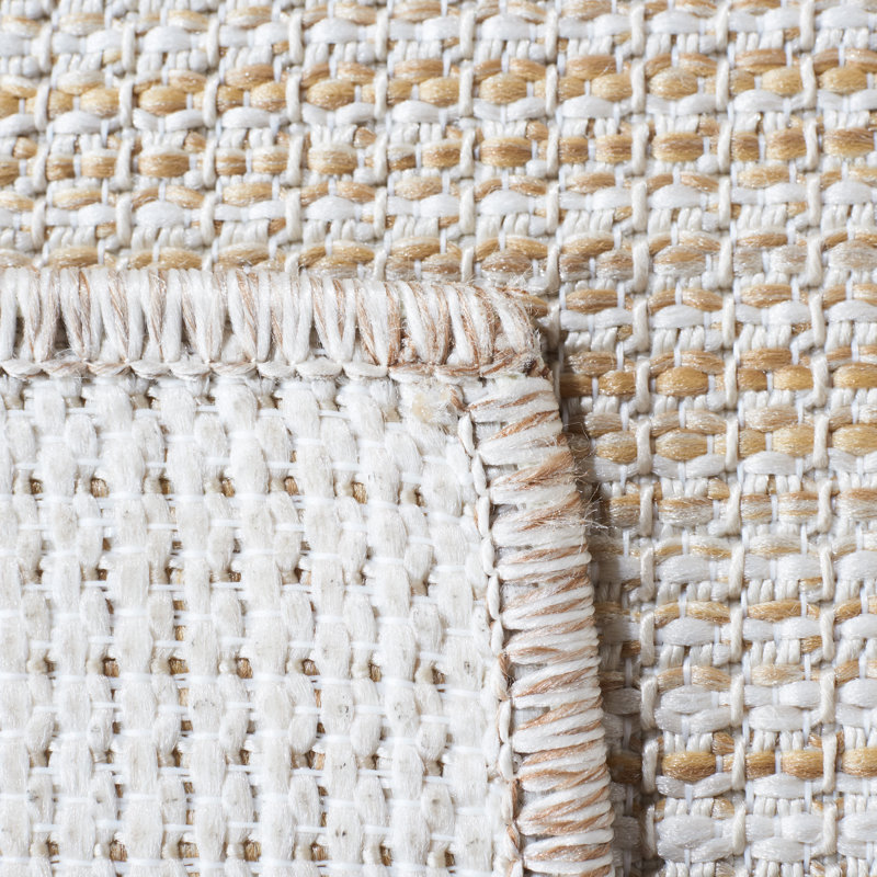 Tapis intérieur / extérieur beige Abeda, Rectangle 4 pi x 6 pi