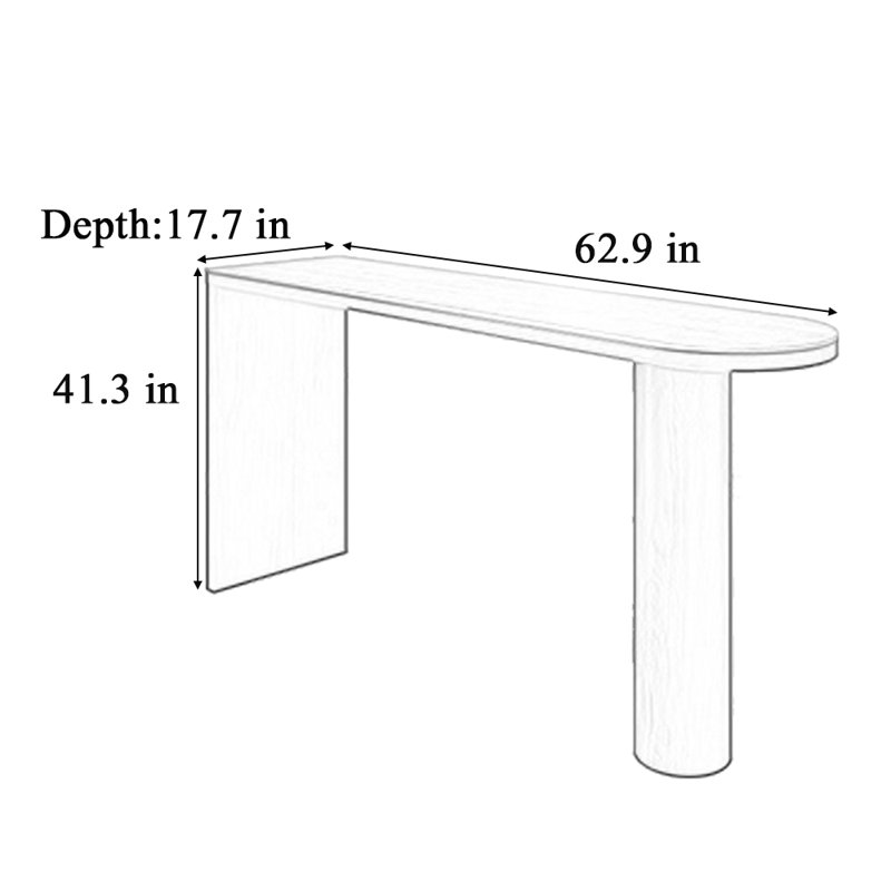 Table de bar haut de gamme, H 41,3 po x L 62,9 po x l 17,7 po
