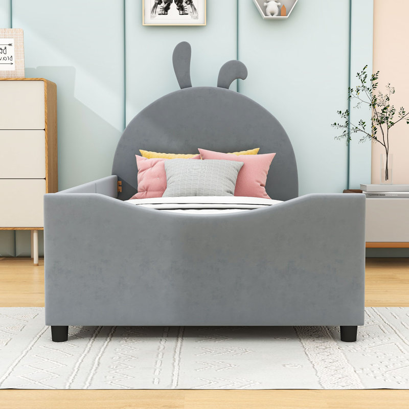 Layleen Upholstered Platform Bed, Gray
