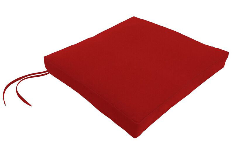 Coussin de chaise en sunbrella, Toile Sunbrella® rouge Jockey, H 2,5 po x l 21 po x P 19 po