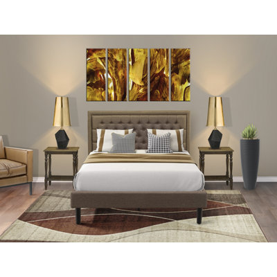 Ensemble de chambre avec lit tapissier Almath