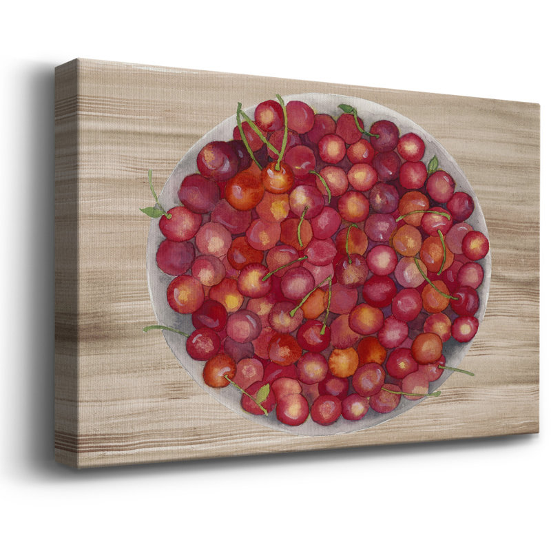 Toile tendue avec châssis Bowls of Fruit IV - prête à être accrochée, H 12 po x l 18 po