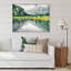 Paysage, art mural sur toile, rivière d'été, reproduction d'art - Paysage d'été avec rivière-67417817-67417803