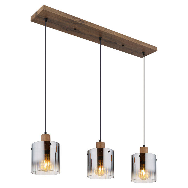 Daryel 3 - Light Walnut Pendant