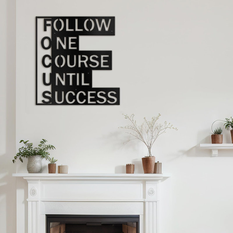 Wall Decor on Metal, Black, 12" H x 12" W x 0.05" D
