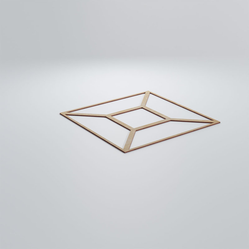 Panneaux muraux décoratifs en bois Marion, Bouleau, H 11 3/8 po x l 11 3/8 po x P 1/4 po