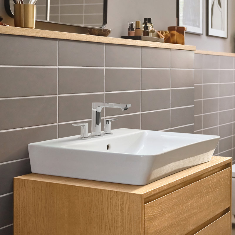 Rebris E Widespread Bathroom Faucet, Chrome