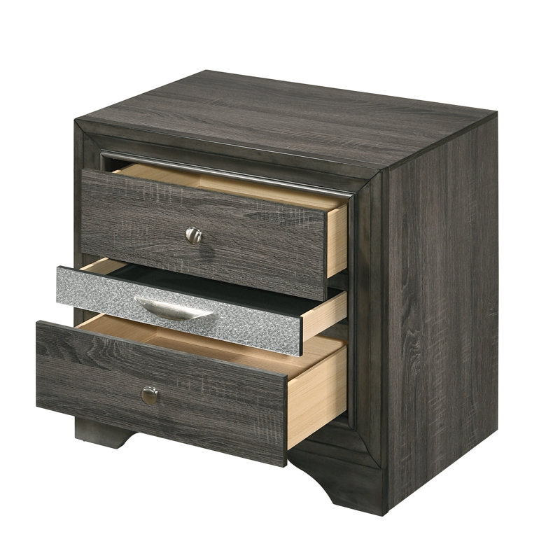 Malvin 26'' W Particle Board / Chipboard Nightstand, Brown