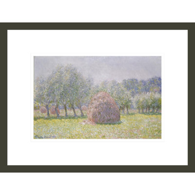 «Grainstack» par Claude Monet, impression giclée sur cadre