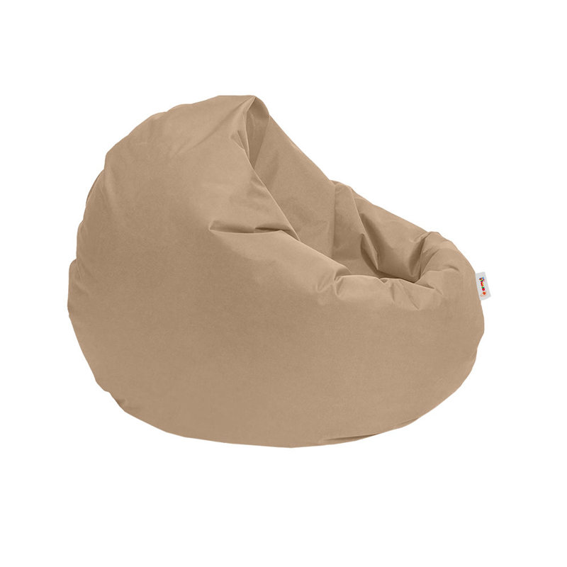 Fauteuil à billes de qualité supérieure, couleur vison, 39,4 po x 39,4 po x 39,4 po Premium | 100% polyester imperméable, 100% mousse de styromousse originale, capacité de poids maximale: 440 lb | Parfait pour la détente et le divertissement en plein air