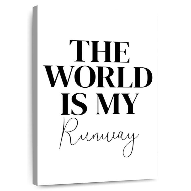 World Runway Typography, 24" H x 16" W