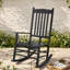 Chaise berçante de patio en bois massif Classic (ensemble de 2)-1168716544