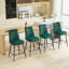 Chaises de bar en velours de style contemporain pour 2 personnes avec pieds en fer réglables pour un usage domestique-1944141193