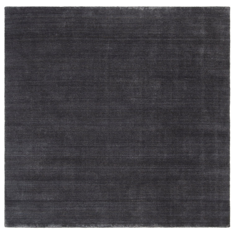 Addisyn Hand Tufted Wool/Cotton Solid Color Rug in Black