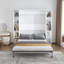 Grand lit escamotable avec armoire de rangement, lit escamotable mural
