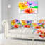 Coussin lombaire floral de fleurs colorées