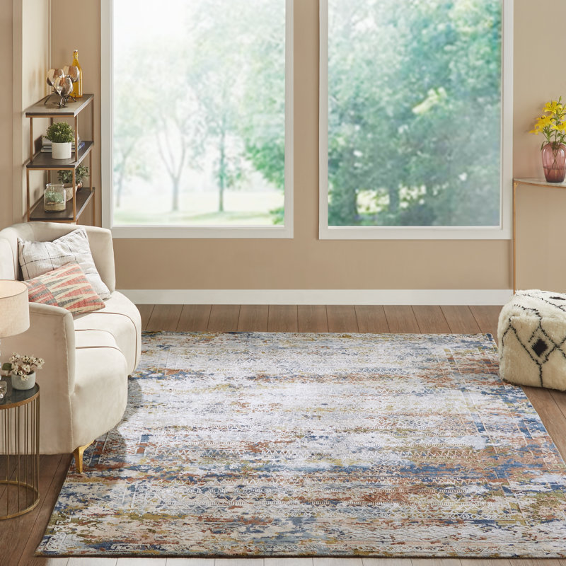 Hand Knotted Area Rug, Rectangle 4' x 6'