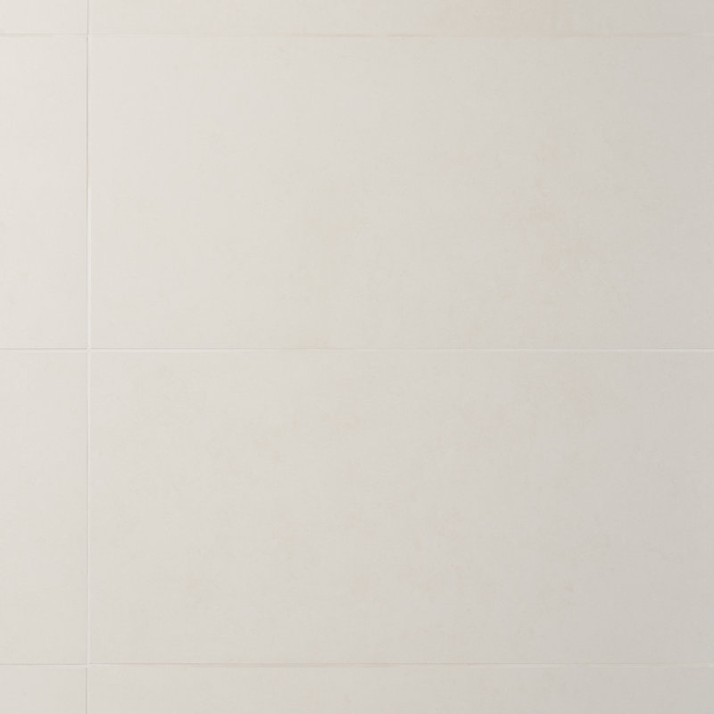 Techno 12" x 24" Porcelain Wall & Floor Tile, Matte White