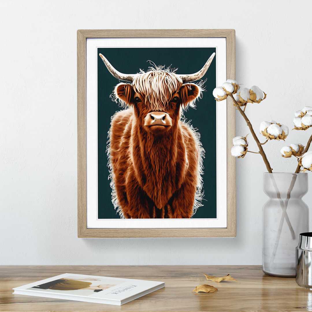 Charming Highland Cow - Wall Art