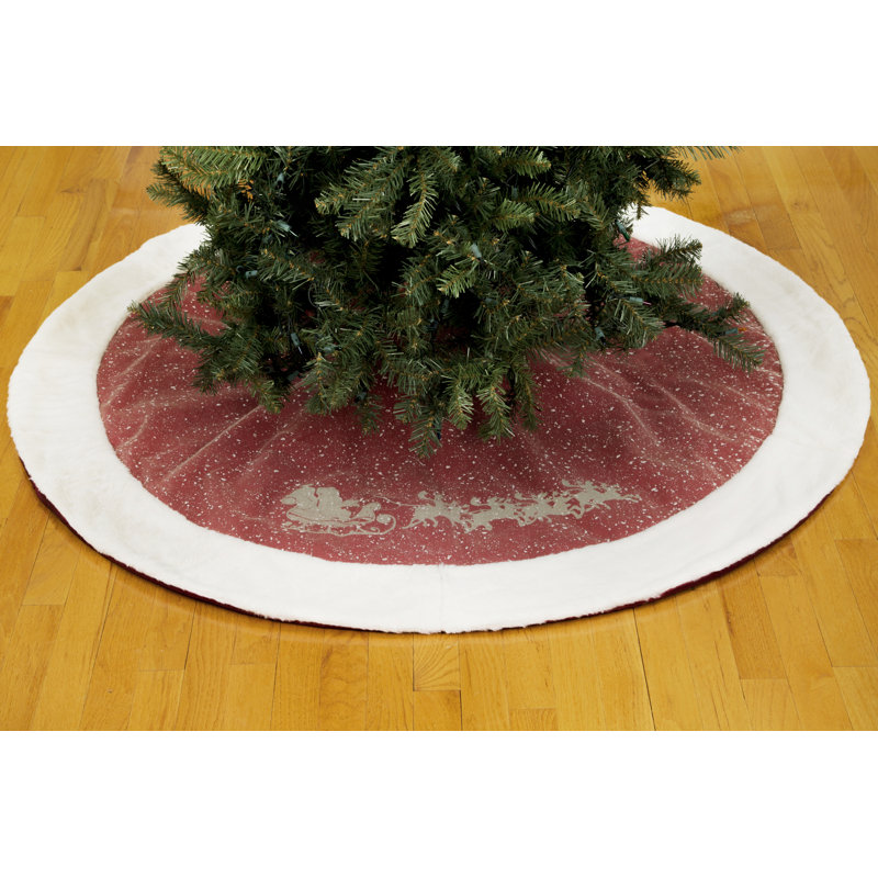 Jupe d'arbre de Noël avec neige