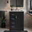 Meuble-lavabo avec lavabo en céramique intégré, armoire de salle de bain à 1 porte, 3 tiroirs, meuble-lavabo simple pour petite et moyenne salle de bain-133039625