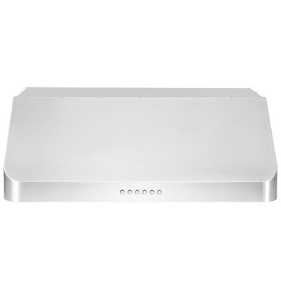 30" 500 CFM Ducted Under Cabinet Range Hood in Stainless Steel with Remote Control Included