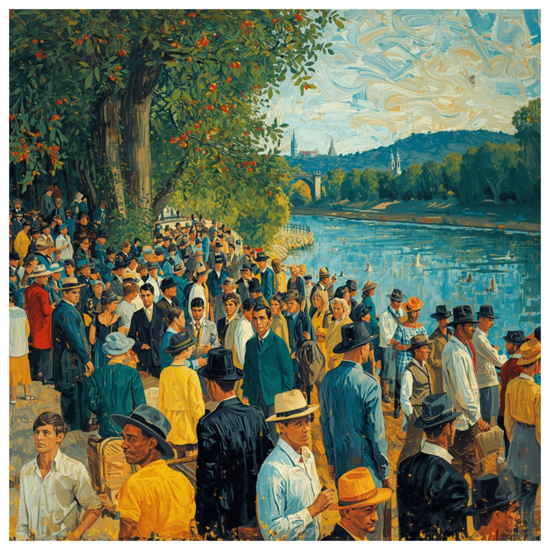 Rideaux de douche Crowd By Riverside, 70in W x 72in H
