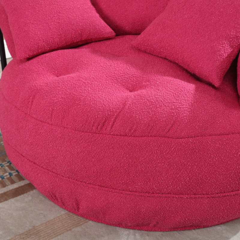 Canapé-lit simple Chenille, Rose rouge