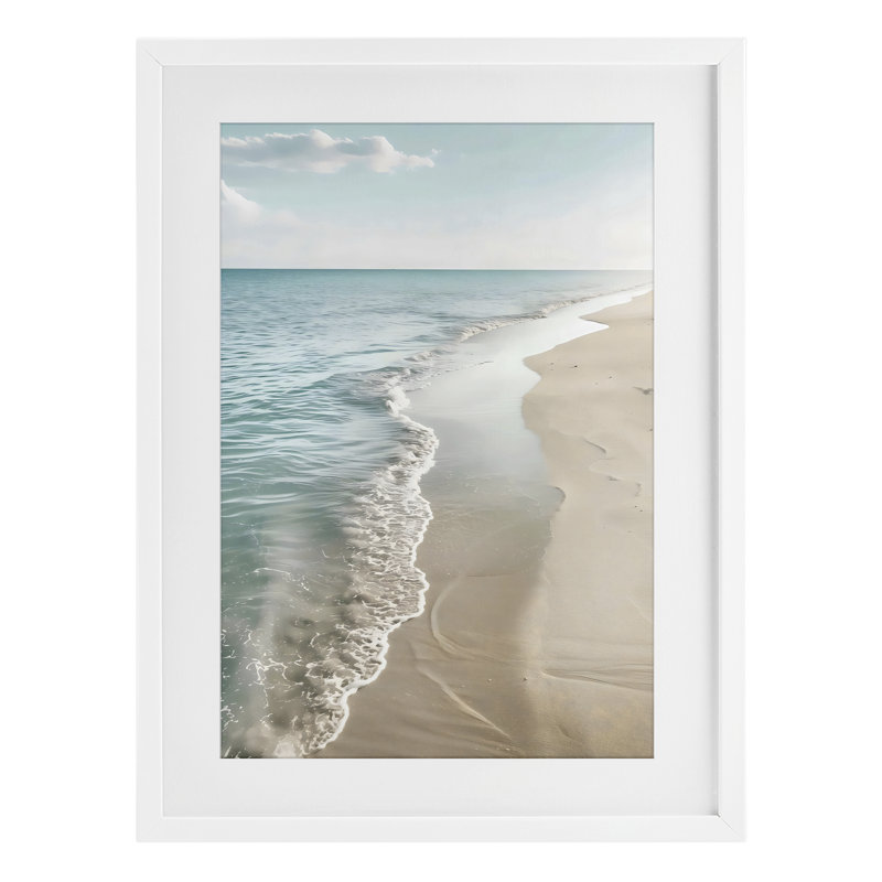 «Vast Shoreline Into Distance», reproduction encadrée sous verre, design by Creative Studio, H 20 po x l 14 po