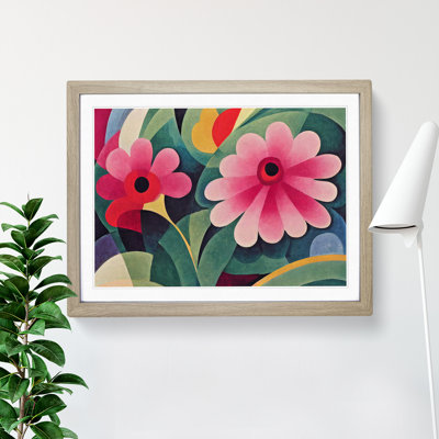 Cute Abstract Carnation Flowers - Framed Print