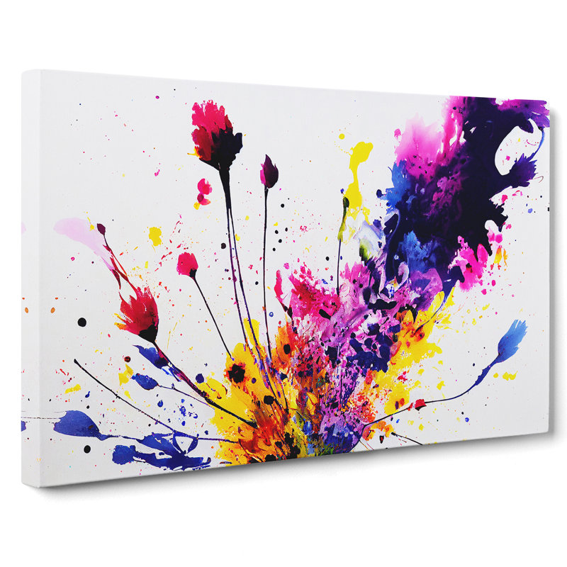 Flower Splash Vol.5 Abstract - Wrapped Canvas