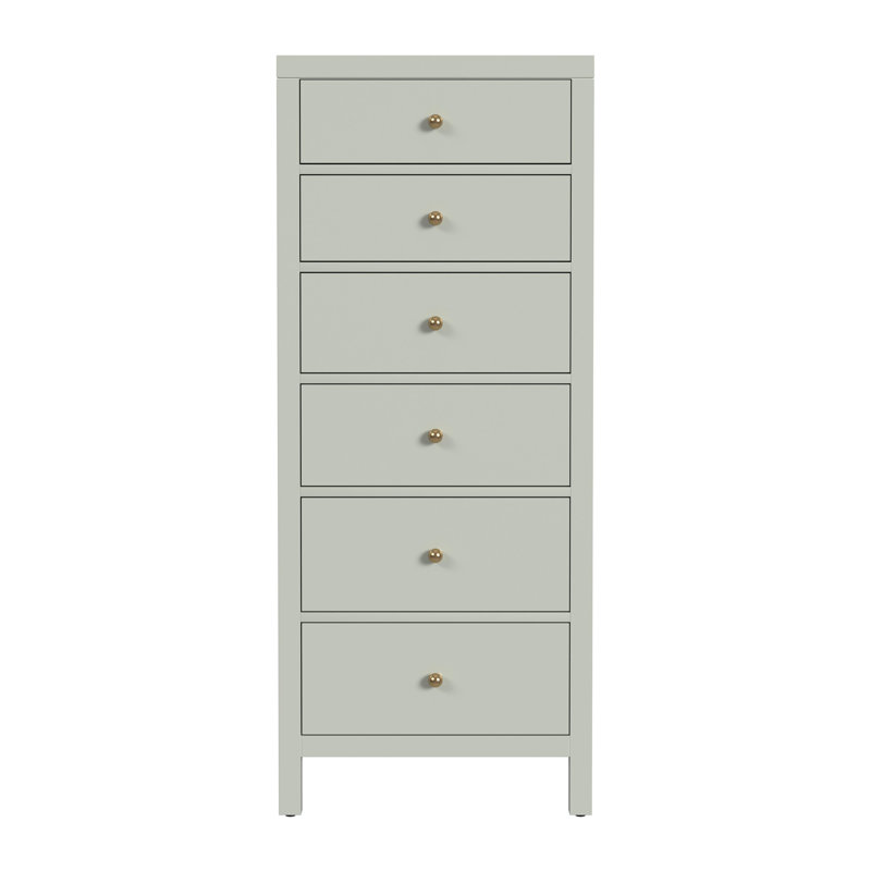 Commode à lingerie Céline à 6 tiroirs, Light Blue