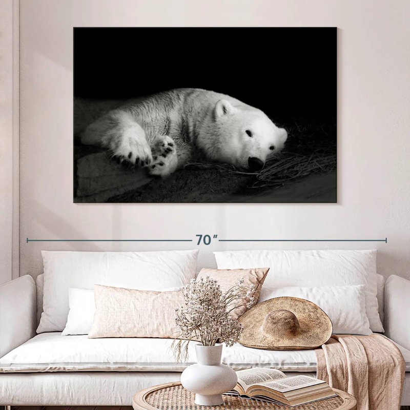 Sleepy Polar Bear, 34" H x 51" W