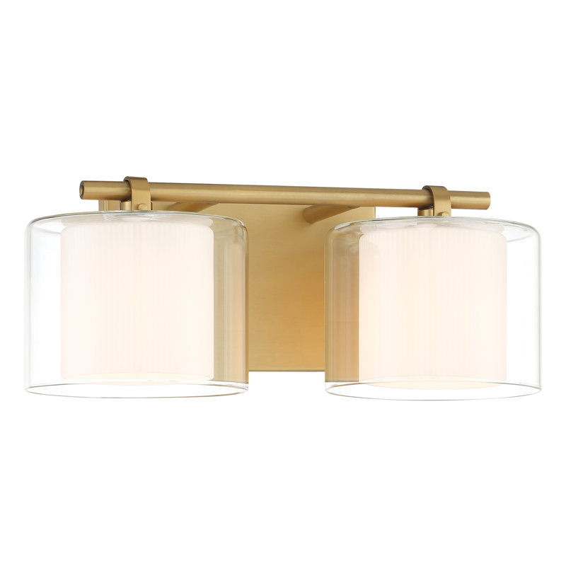 Meuble-lavabo 2 lumières 14,5 po Seville, H 6 po x l 14,5 po x P 7,25 po, Deux lumières